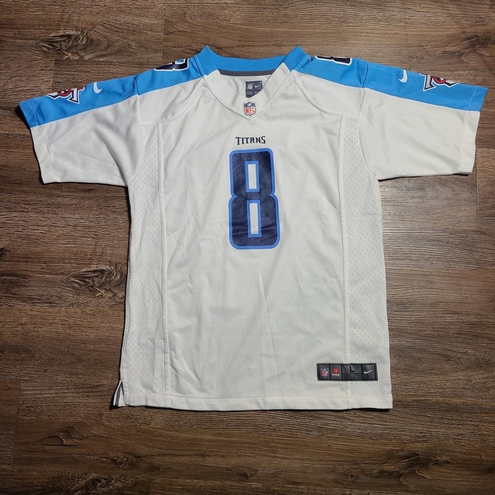 NFL Jersey Tennessee Titans Marcus Mariota #8 Nike On Field Jersey Sz L Preowned